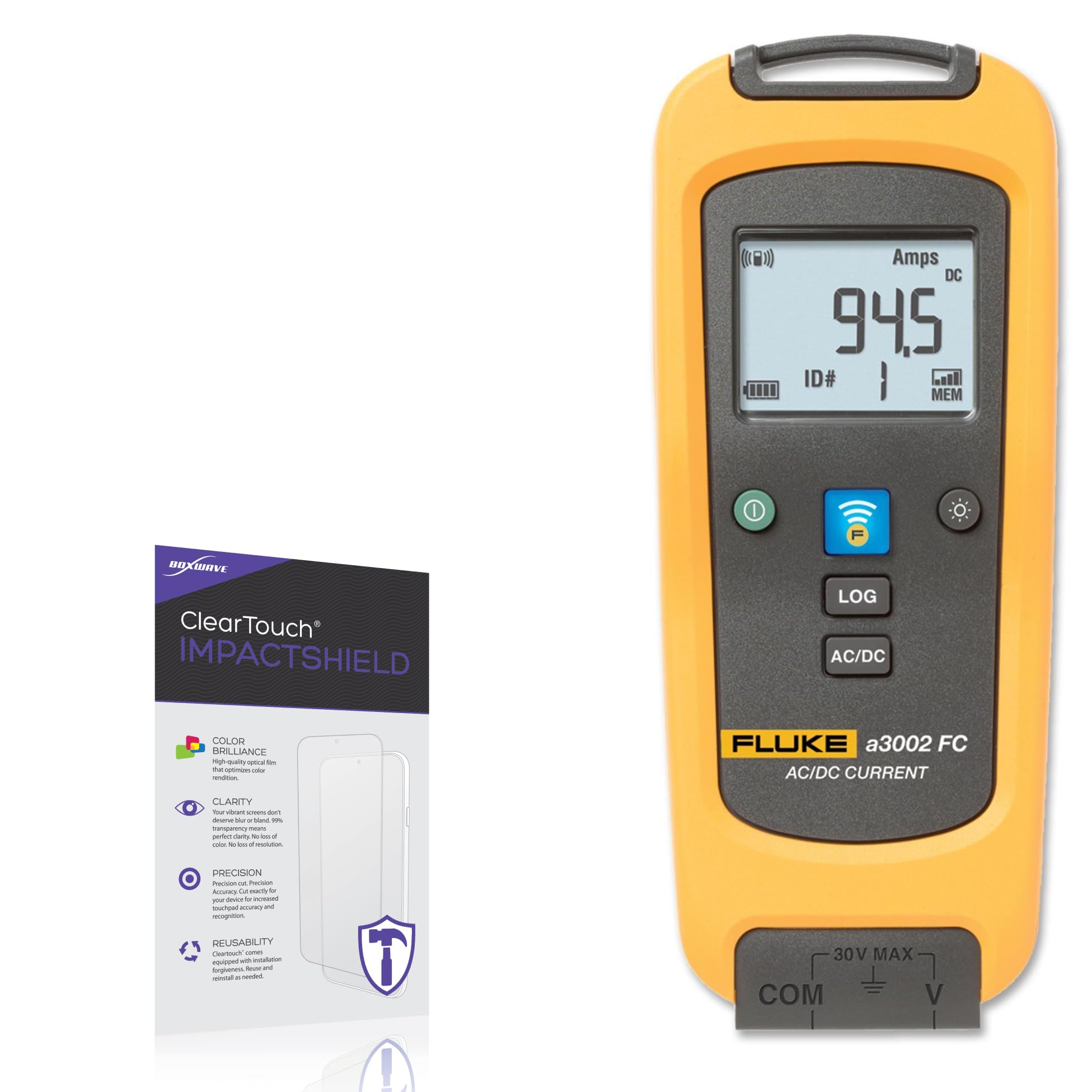 BoxWave Screen Protector Compatible with Fluke a3002 FC - ClearTouch ImpactShield (2-Pack), Impenetrable Screen Protector Flexible Film