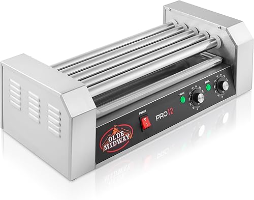 Miniatura 9 de Olde Midway Máquina eléctrica 1200-Watt de la cocina de la parrilla del rodillo del perro caliente 9 del perro caliente 9 - grado comercial