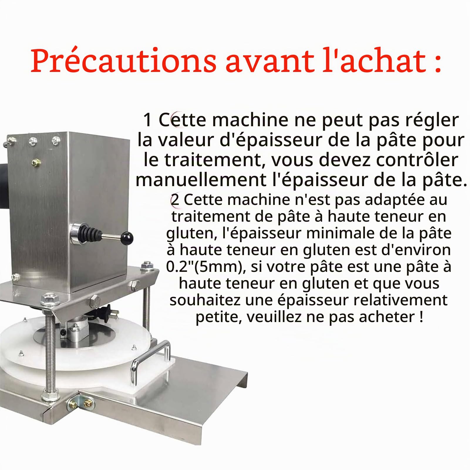 Laminoir à Pâte Électrique Rapide Pro 22/25/30cm INOX - Presse à Pizza Réglable - Formeuse pour Restaurant & Maison