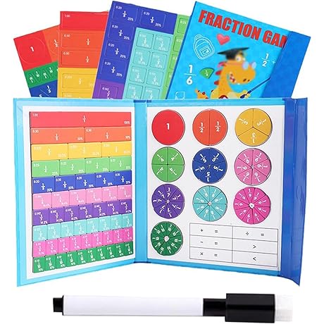 Magnetic Fraction Educational Puzzle