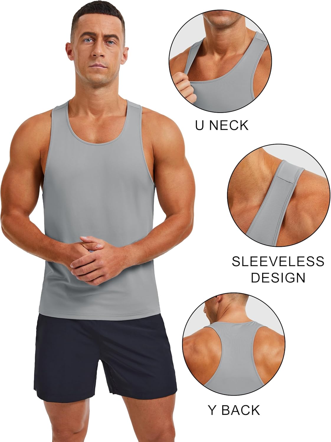 MAGCOMSEN Mens UPF 80+ Tank Tops Y Back Quick Dry Gym Workout Running Athletic Fitness Muscle Sleeveless Summer Shirts - Image 7