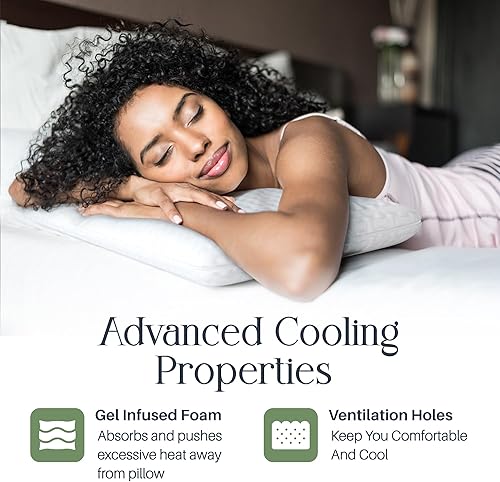 Miniatura 5 de Umiboo by Focus - Almohada delgada de espuma viscoelástica de 2.5 pulgadas para personas que duermen boca abajo y de espaldaespuma viscoelástica,