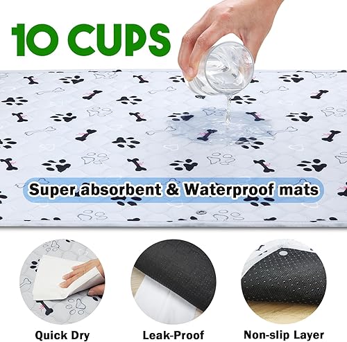 Miniatura 11 de Tapete de césped para perro con almohadilla para orina de 20 x 25 pulgadas, caja de arena para perros pequeños, césped artificial para interiores