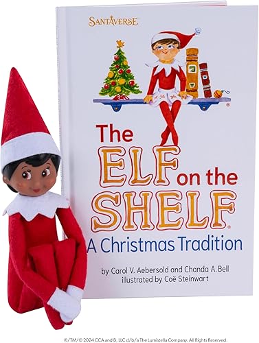 The Elf on the Shelf: A Christmas Tradition - Boy Scout Elf with Blue Eyes - Includes Artfully Illustrated Storybook, Keepsake Box and Official Adoption Certificate(Brown-eyed Girl)