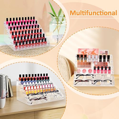 Miniatura 4 de AumVum Estante organizador de esmalte de uñas de 6 niveles, soporte acrílico para pintura de uñas, tinta de tatuaje, aceite esencial, almacenamiento