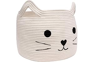 Large Woven Cotton Rope Cat Gift Basket