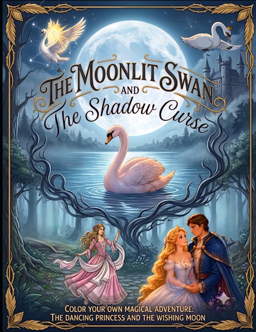 The Moonlit Swan and The Shadow Curse: Color your own Magical Adventure: The Dancing Princess and the Wishing Moon