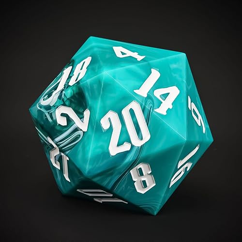Miniatura 29 de 55mm 20 Sided DND Dice, Giant D20 D&D Polyhedral Dice Large D20 with Die Gift Box for Dungeons and Dragons, RPG Table