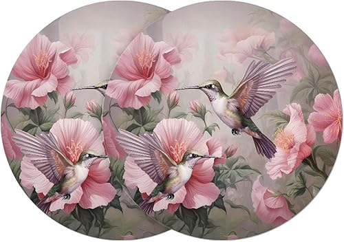 Miniatura 64 de Juego de 6 manteles individuales redondos resistentes al calor de mármol dorado de 15 pulgadas para decoración de mesa de comedor resistente al