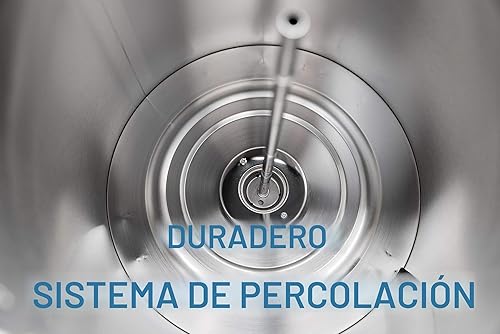 Miniatura 7 de SYBO SR-CP-50B - Cafetera de percolado de grado comercial de acero inoxidable Urna de agua caliente para hostelería, 50 tazas 8 L, metálica