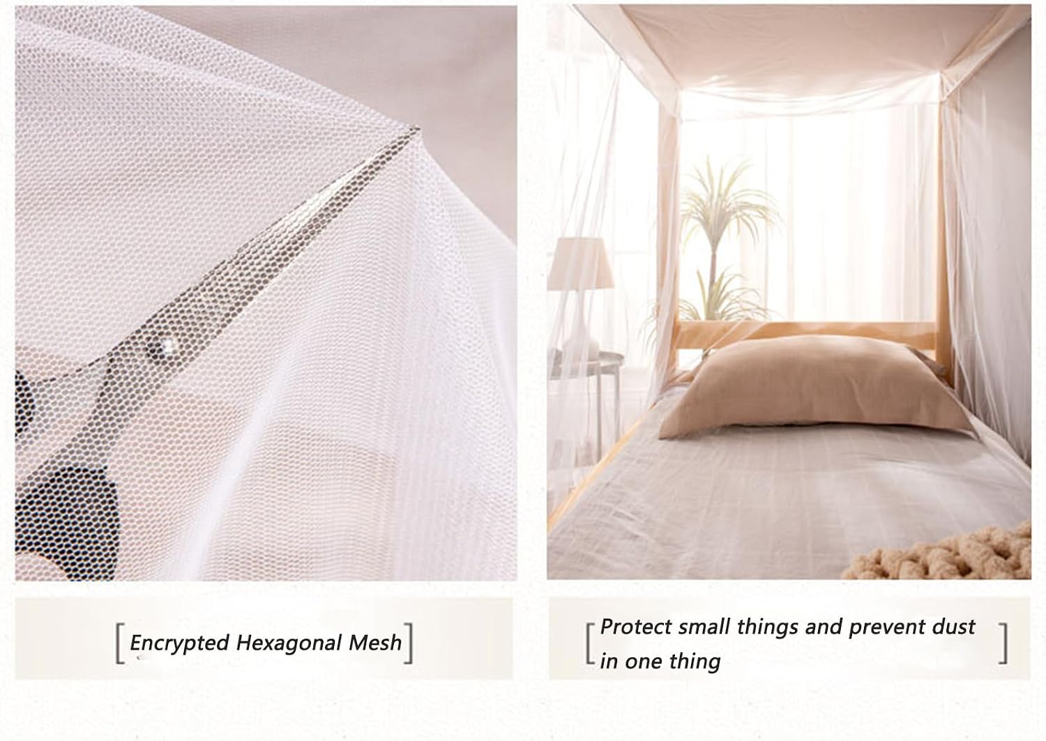 Portable Student Mosquito Netting Dormitory Net Bed Canopy Hanging Bed Curtains Reducing Light Easy Installation for Full Queen King Size Bed Breathable