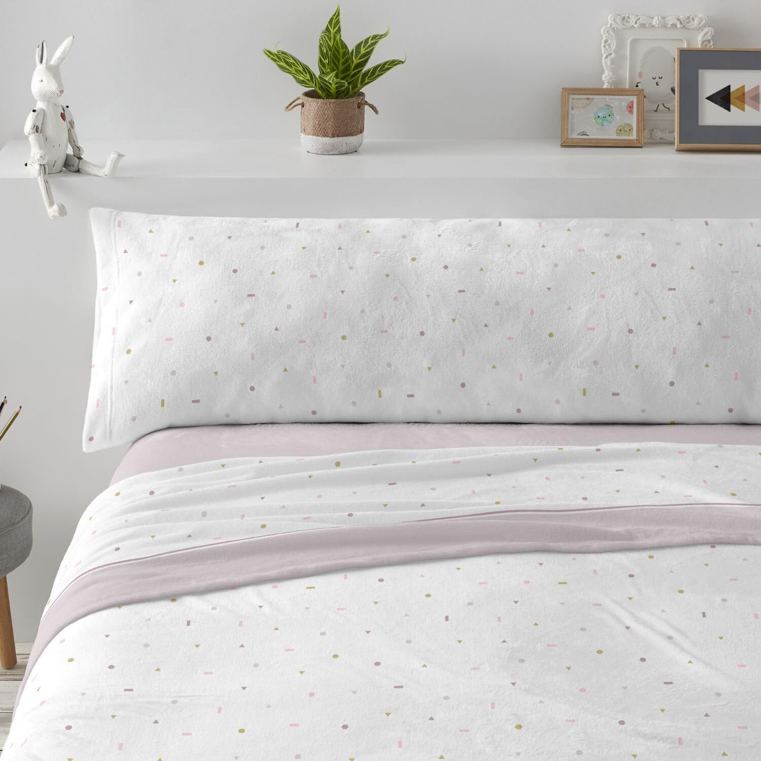 Burrito Blanco | Sábanas de Coralina | Cama de 120cm. (+Medidas Disponibles) | Diseño 997 | Color Nude (120x190/200cm.)