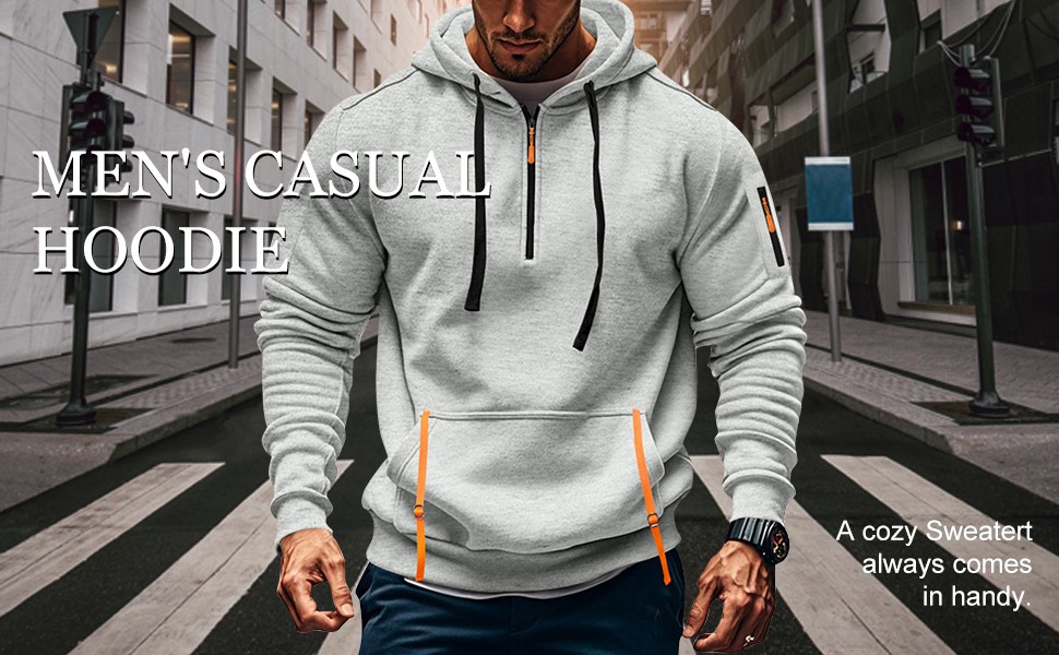 Felpa Con Cappuccio Semplice Uomo Fruit Of The Loom Classic Bianco