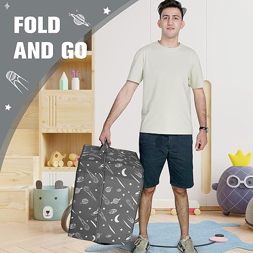 Miniatura 7 de JOYWOO Cama de suelo para niños pequeños, cama de viaje para niños de 3 a 6 años, camas plegables portátiles para niños pequeños, para el hogar,