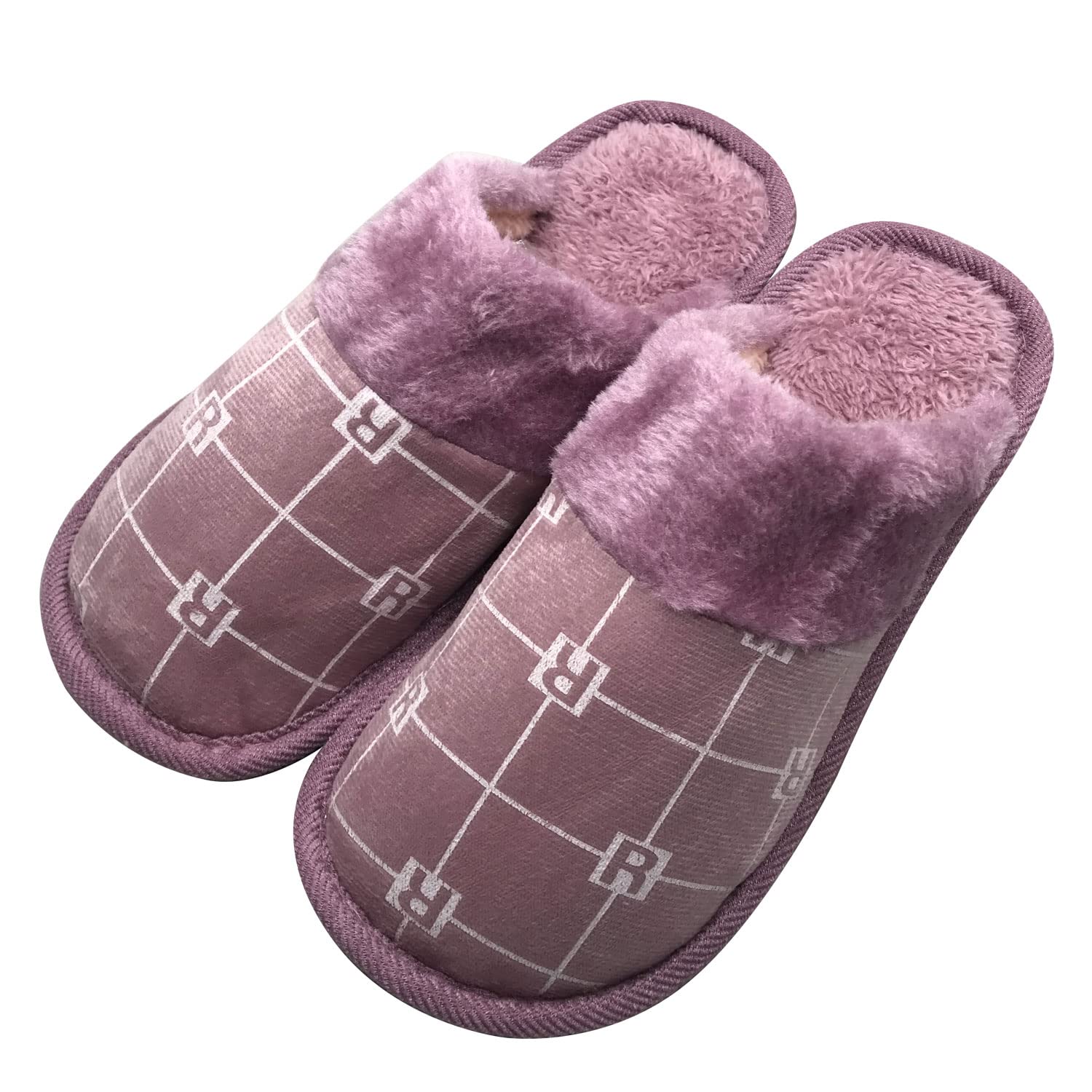 Joda Ghar Warm fur Winter bedroom slipper for women, R Bold Carpet_Purple-41 (UK SIZE-6.5) (B0BQC6ZYC8) Amazon Price History, Amazon Price Tracker