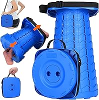 Vista 9 de Fishboy Taburete plegable mejorado, capacidad máxima de peso de 400 libras, ligero pero resistente, taburete plegable retráctil telescópico plegable