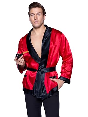 Leg Avenue Mens 2 Piece Bachelor Cigarette Smoke Jacket And Pipe Costume