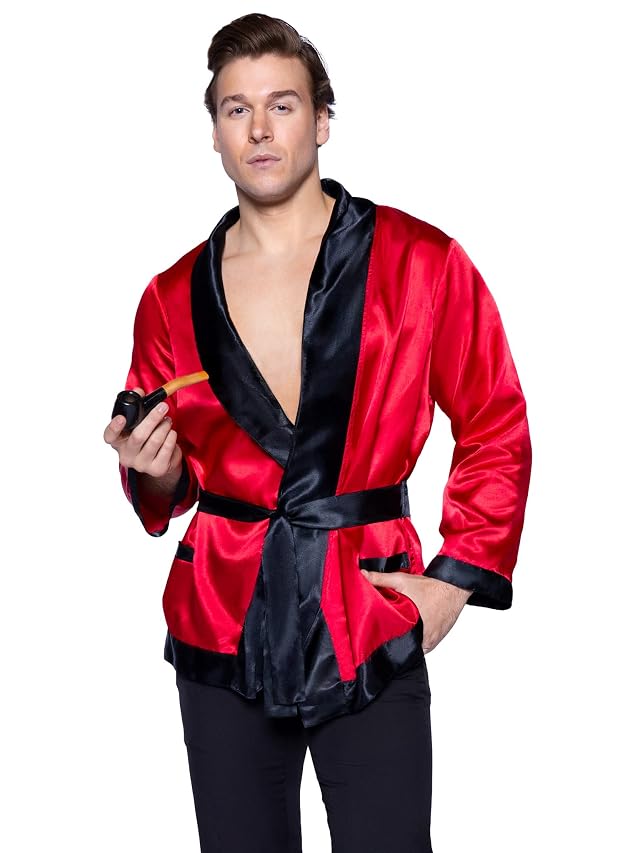 Leg Avenue Mens 2 Piece Bachelor Cigarette Smoke Jacket And Pipe Costume