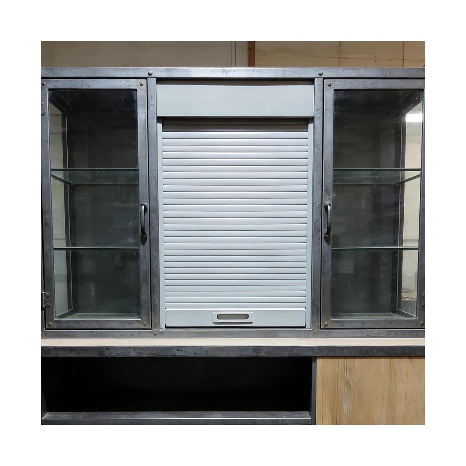 Accordion Folding Door Kit, Tambour Kit W/Handle Mult Sizes Custom Rollup Cabinet RV Kitchen Wardrobe DIY Folding Door(30x20in/76x50cm)