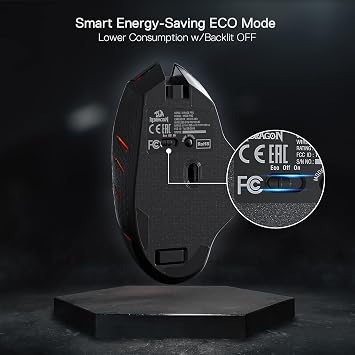 Redragon M690 PRO Wireless Gaming Mouse, 8000 DPI Wired/Wireless Gamer Mouse w/Rapid Fire Key, 8 Macro Buttons, Ergonomic Design for PC/Mac/Laptop, Black