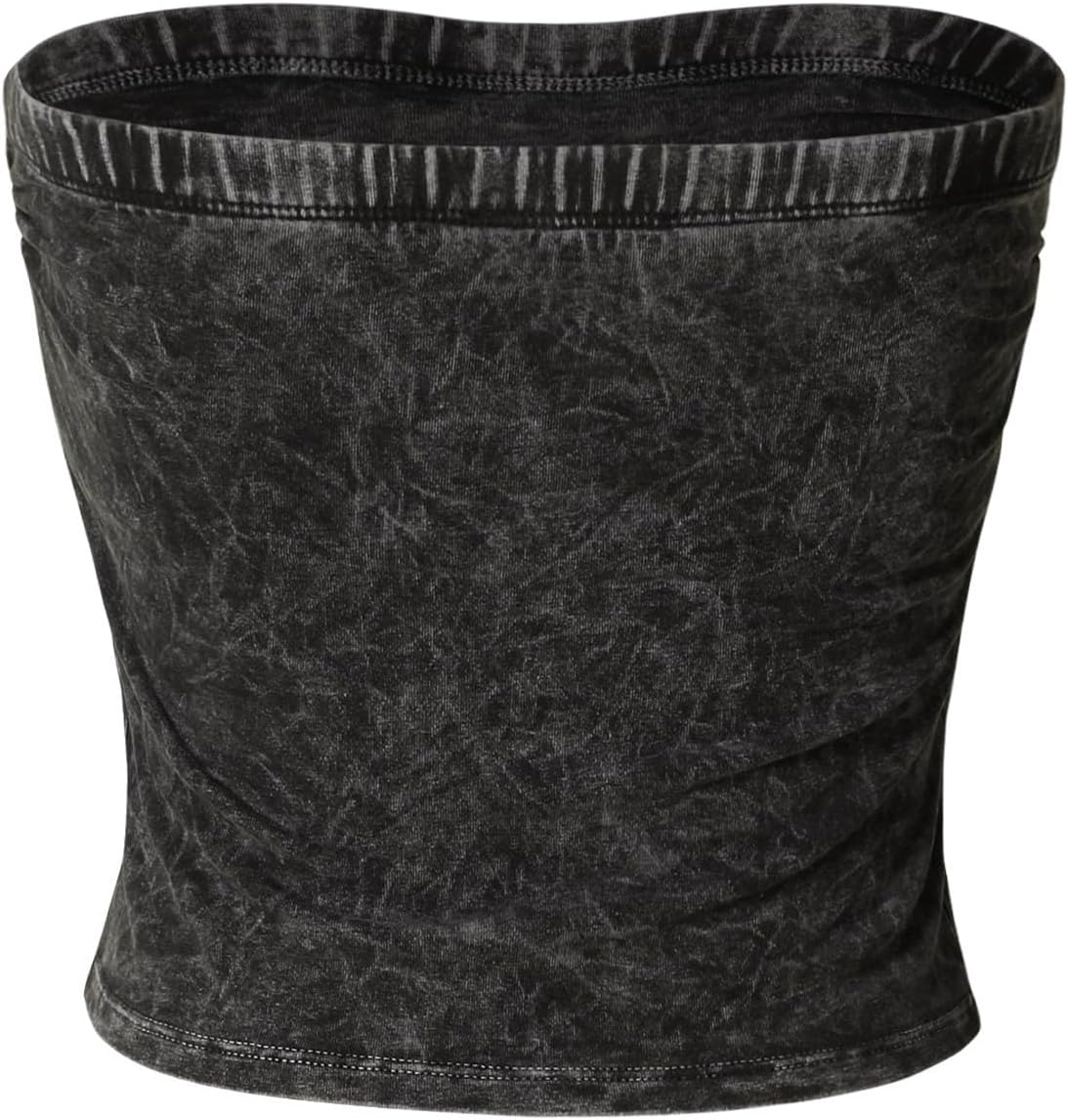 MixMatchy Women's 3 Pack Tube Top with Built-in Bra, Double Layered Strapless Bandeau Top, Y2K Side Ruched Casual Tops - Image 4