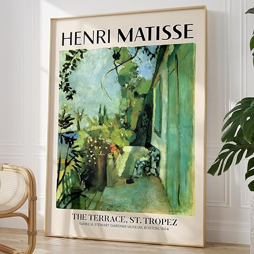 Henri Matisse - Lienzo decorativo para pared, paisaje abstracto verde, póster de Henri Matisse Windows, impresiones de Henri Matisse verde, arte de