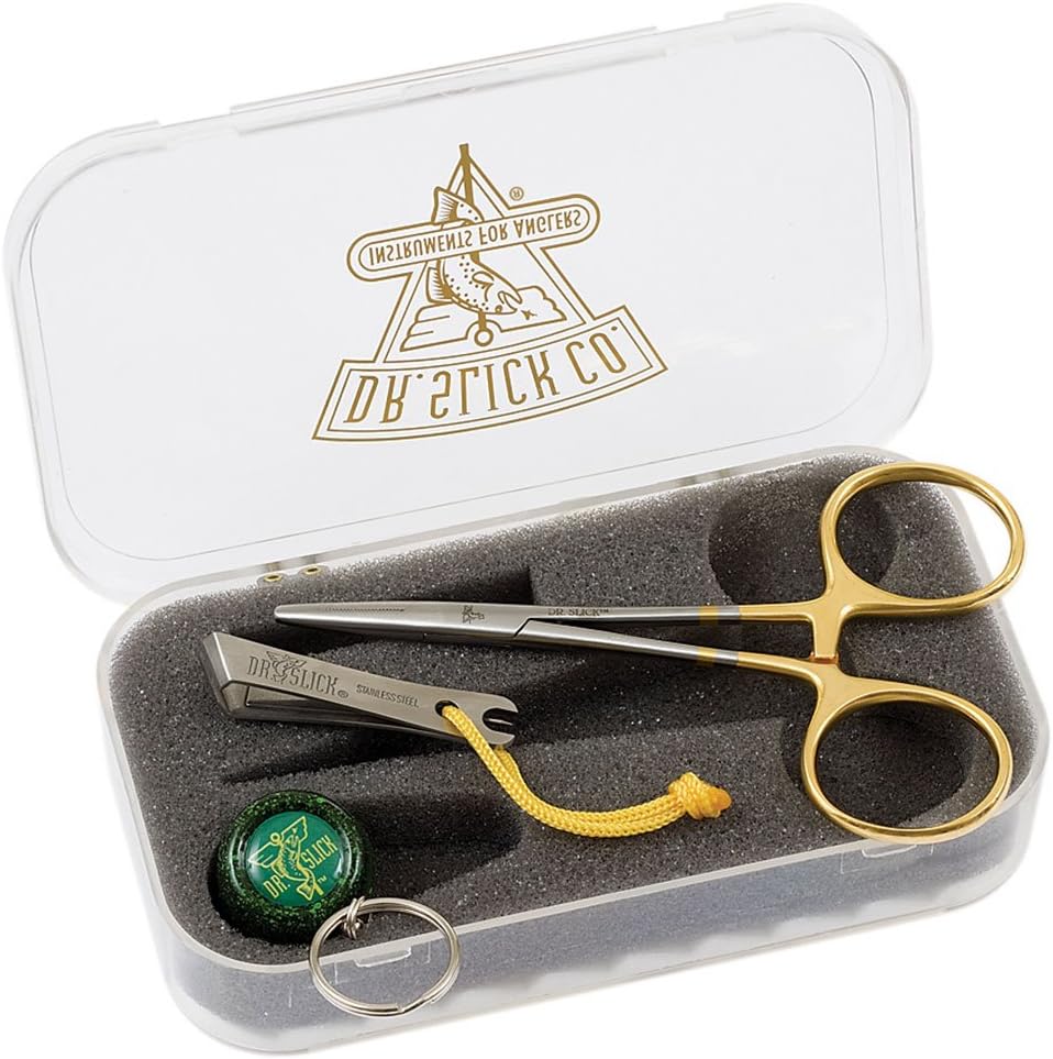 Dr. Slick Nipper, Reel & C5G 5" Gold Clamp in Small Fly Box