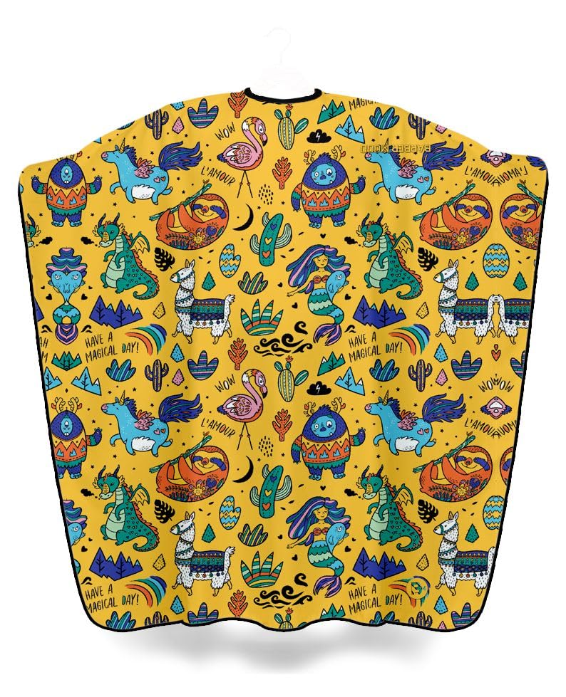 Capa de peluquería para niños, original Barbermood Barber Cape, profesional, peluquería, para niños, 90 cm x 120 cm, impermeable, transpirable, ajustable, lavable.