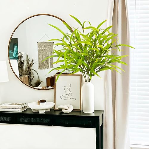 Miniatura 2 de 6 tallos artificiales de vegetación de 27.5 pulgadas, tallos artificiales de primavera para plantas de vegetación falsas para arreglos florales