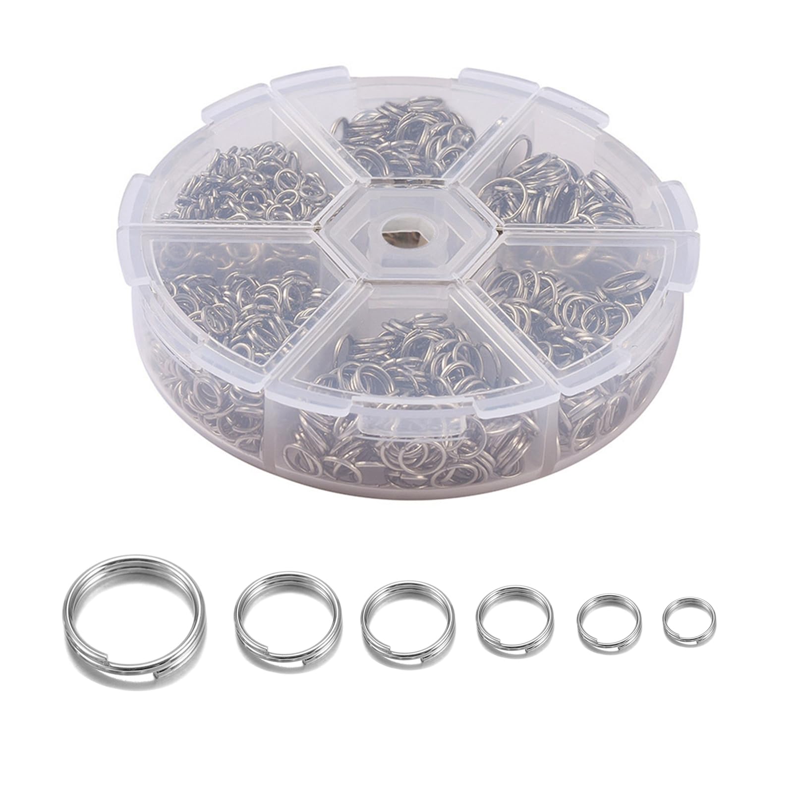 サムコス 二重丸カン 4-10mm 6種 ジャンプリング 金具 基礎パーツ キー…