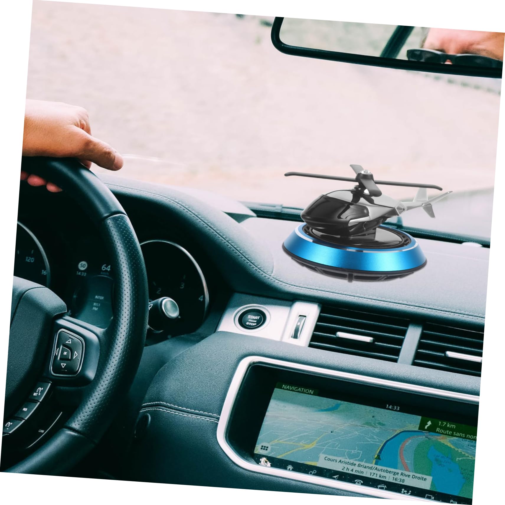 Mobestech 4pezzi Decorazione Per Auto Con Diffusore Di Aromi Forma Di Elicottero Decorazione Solare Per Interni Auto Gemma Senza Profumo Perfetta Per Rinfrescare Aria e Abbellire Tuo Veicolo