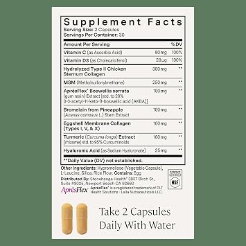Stonehenge Health Dynamic Joint Health Supplement Fast-Acting Support with ApresFlex Boswellia, MSM, Multi-Type Collagen, Turmeric, Bromelain, Vitamins C & D3 Supports Joint Comfort 60 Capsules
