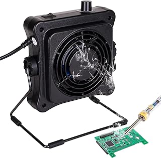 Fume Extractor Solder Smoke Absorber Remover, Soldering Fan Smoke Absorber, 110V 23W Quiet DIY Working Fan for Soldering Station,Black