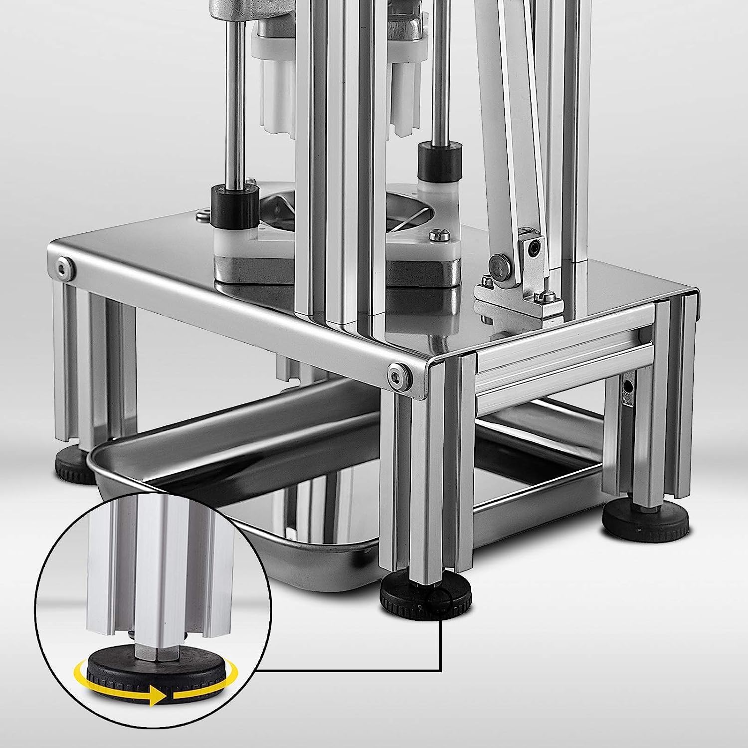 Affettatrice per patate, resistente, manuale, con base antiscivolo, design a forza verticale, 5 kg, in acciaio inox, per ristoranti e uso domestico