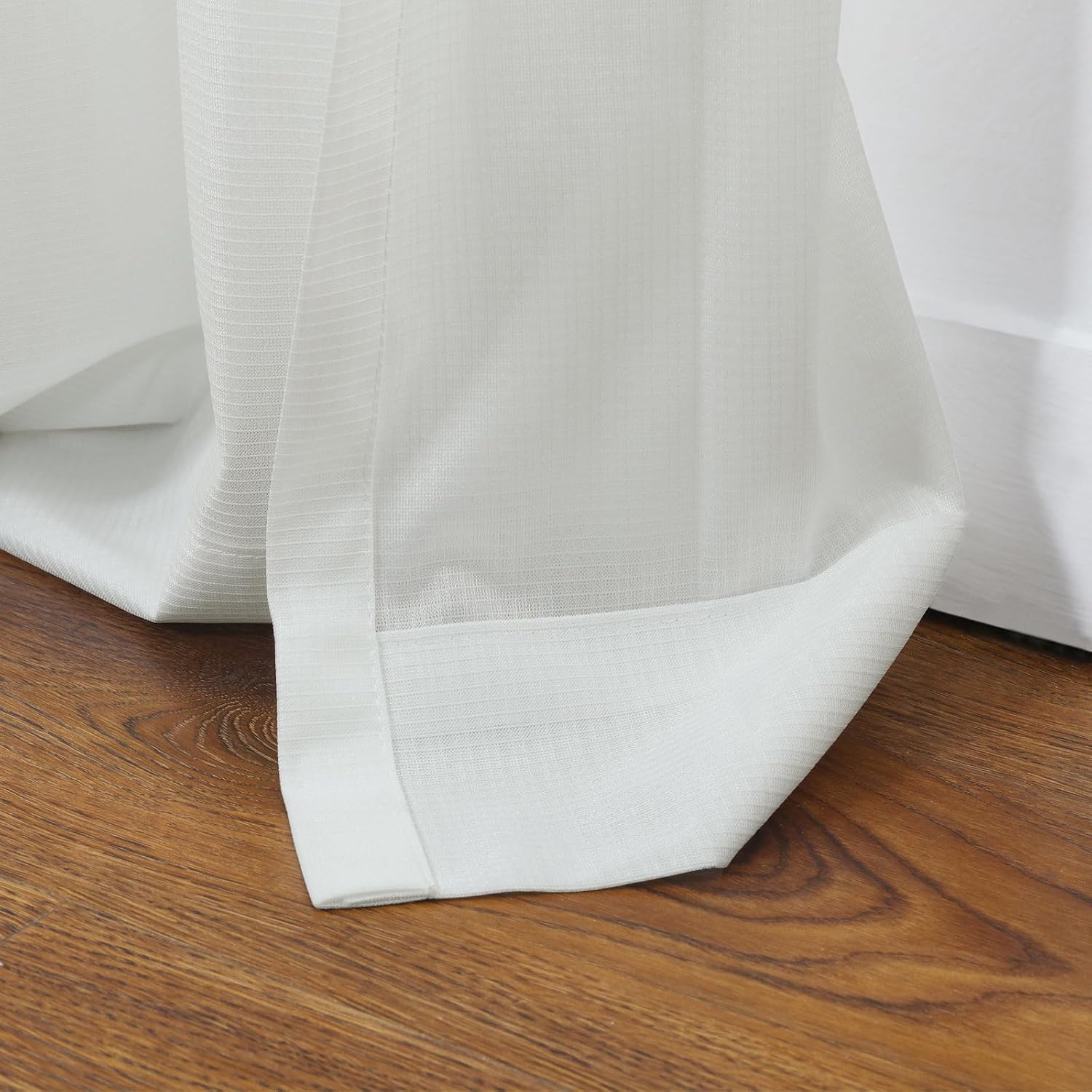 ChadMade Custom Pet-Friendly Semi Sheer Curtain, Scratch Resistant Light Filtering Privacy Drapes for Living Room Bedroom Meeting Room, Suitable for Rod & Track, White, 1 Panel