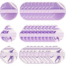 30 PCS Purple Powder Puff with Air Cushion Powder Puff,Soft Makeup Beauty Eye Face Foundation Blender Facial Smooth Powder Puff Cosmetics Blush Applicators Sponges Use for Dry and Wet