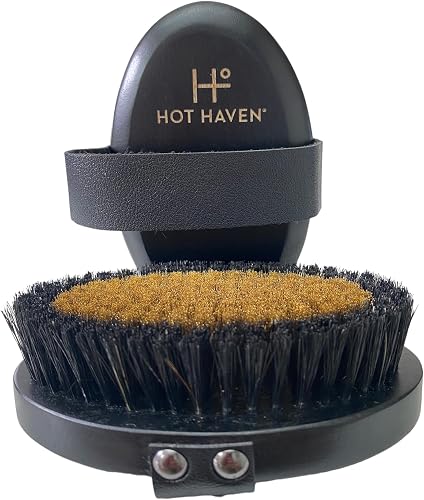 HOT HAVEN Ionic Copper Dry Brushing Body Brush for Lymphatic Drainage, Exfoliating Body Dry Brush for Radiant Skin, Dry Skin Brush for Cellulite, Blood Circulation Improvement, Reduce Stress