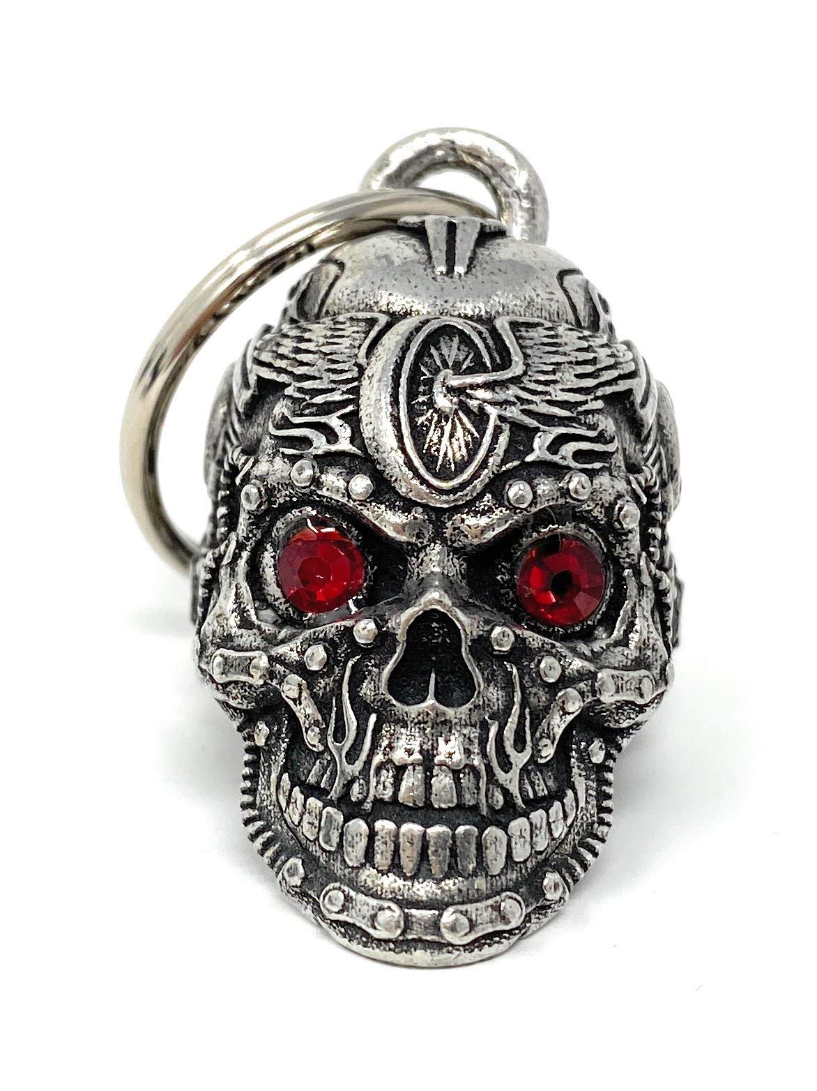 Bravo Bells Motorhead Skull Diamond Bell - Biker Bell Accessory or