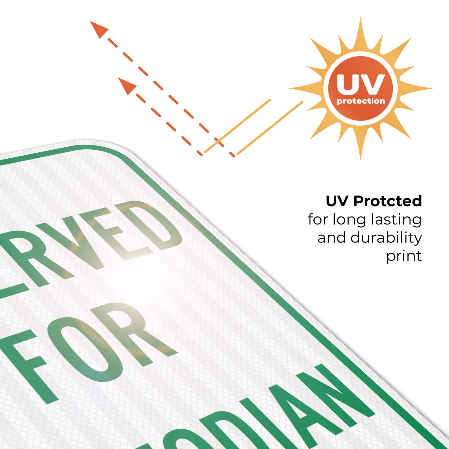 Reserved Parking for Custodian Sign, 12x18 Inches, 3M EGP Reflective .063 Aluminum, Fade Resistant, Made in USA