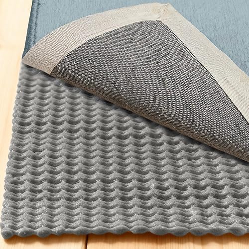 Vista 11 de GORILLA GRIP Almohadilla de agarre extra gruesa de doble cara para suelos de madera dura, transpirable, antideslizante y antideslizante debajo