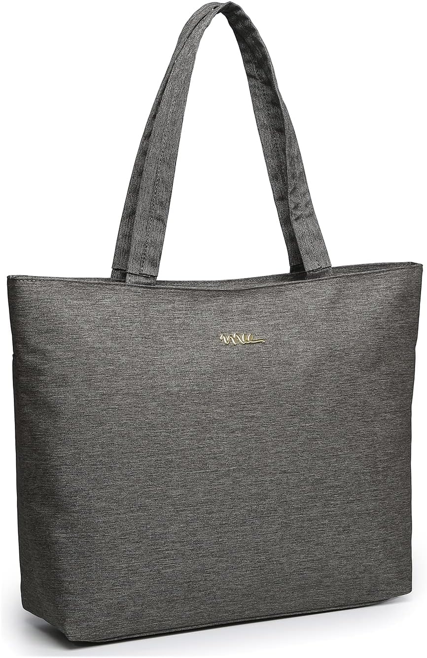 NNEE Water Resistance Nylon Laptop Tote Bag Computer Travel Carrying Shoulder Bag (14-15.6 Inch, Gray)