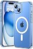 [SARARMAZ] iPhone 15 ile uyumlu Crystal Clear Animasyonlu Mika Mag-Safe Darbe Emici Şeffaf Kılıf (Şeffaf Animasyon Magsafe Mika Sararmaz, iPhone 15)
