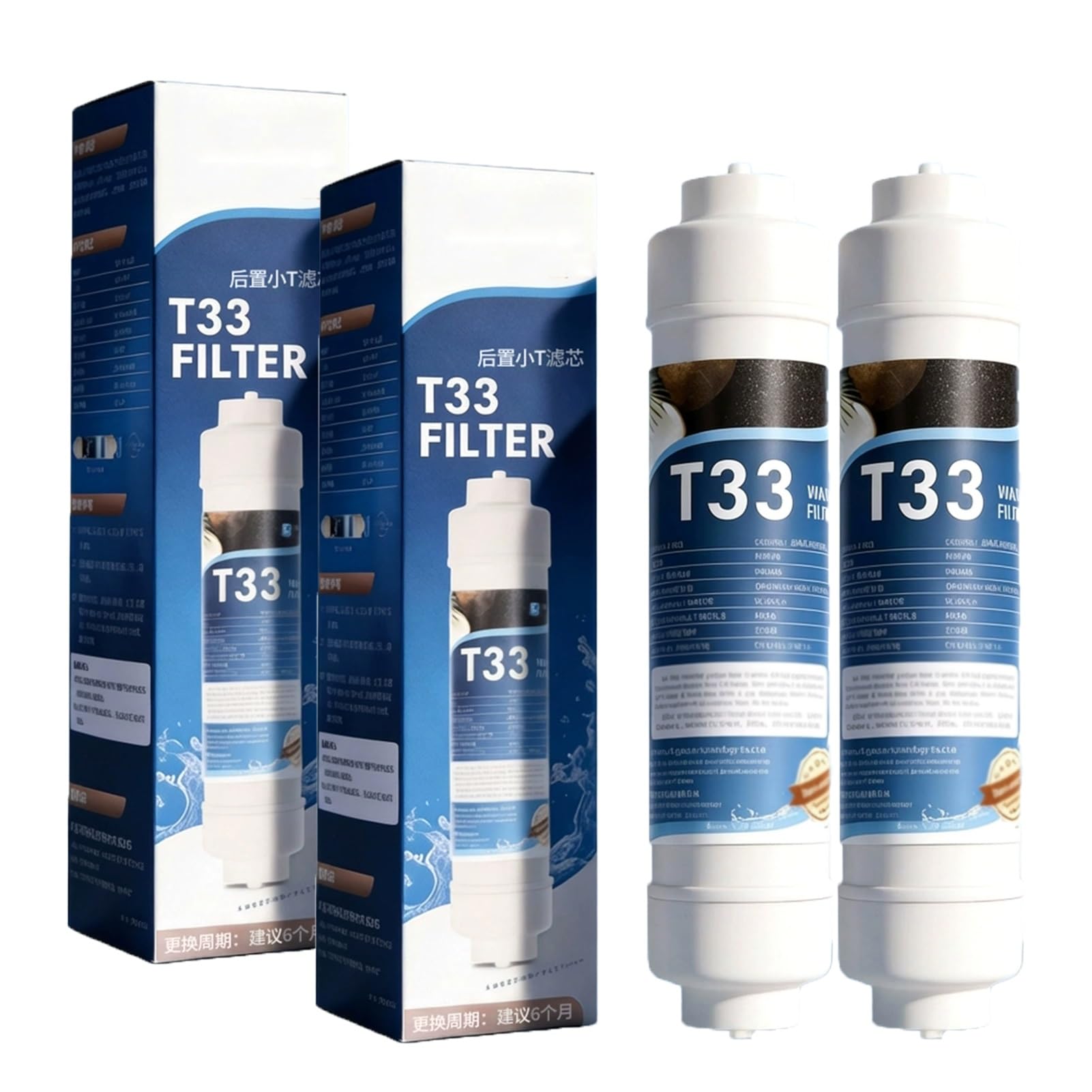 Filtre à eau en ligne T33 cartouches de rechange 1/4 pour osmose inverse