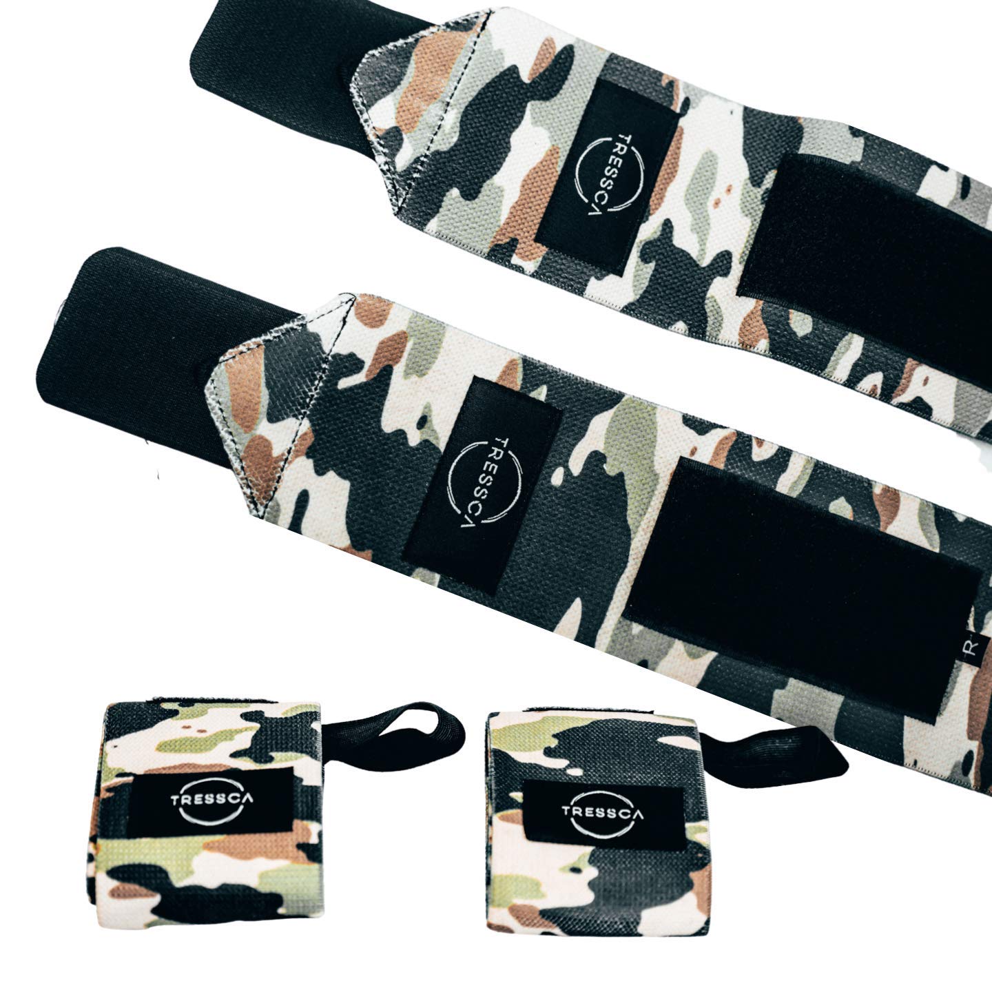 Tressca Wrist Support for Men and Women, Professional Grade with Thumb Loops - Wrist Support Braces, Weight Lifting, Crossfit, Powerlifting, Strength Training (Forest Green Camo) (B088K3FB8B) Amazon Price History, Amazon Price Tracker