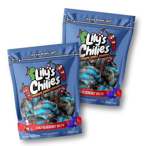 Miniatura 1 de Lilys Chilies, Caramelo masticable agrio y chile (cinturones de chile y arándanos)
