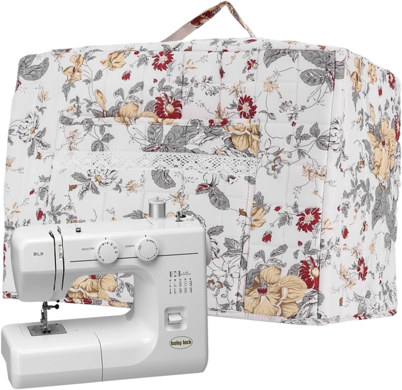 Sewing Machine Carry Cover Bohemian Floral Pattern Serger Carrer Cover