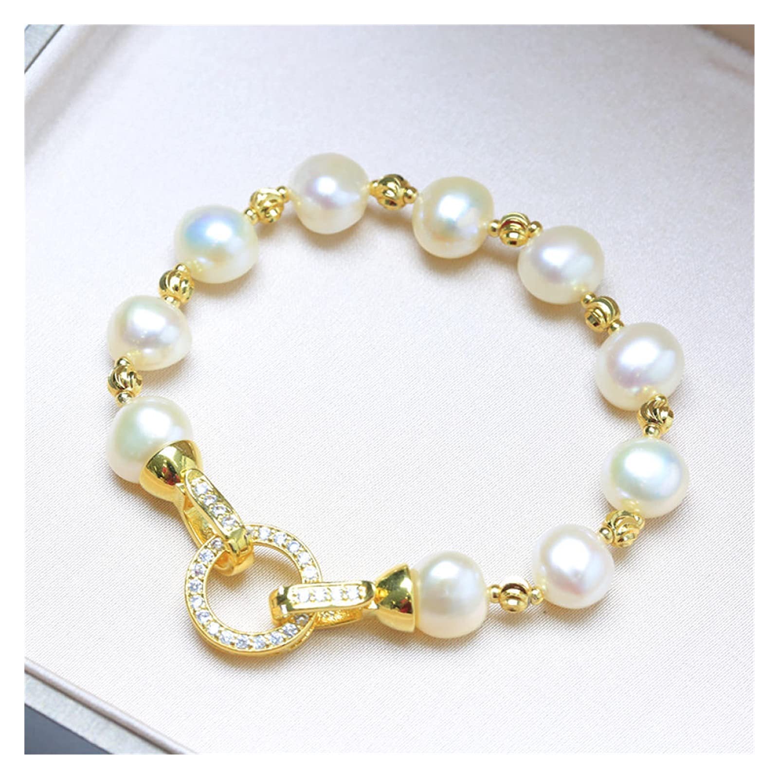 Pulseras para Mujer barrocas, Pulseras de Perlas Naturales de Agua Dulce, joyería de Perlas Irregulares de Colores Mezclados, Azul, 45cm