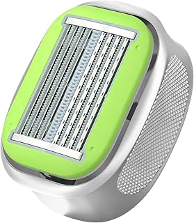 Manual Head Shaver for Bald Head Care | Portable Handheld Razor with Stainless Steel Blade | Safe, Smooth for Body Grooming at Home or While Traveling (Green)