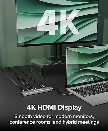 Miniatura 2 de Plugable Hub USB-C 7 en 1, concentrador USB C sin controlador compatible con Mac, Windows, Chromebook, USB4, Thunderbolt 4 y más (HDMI 4K, 3 USB