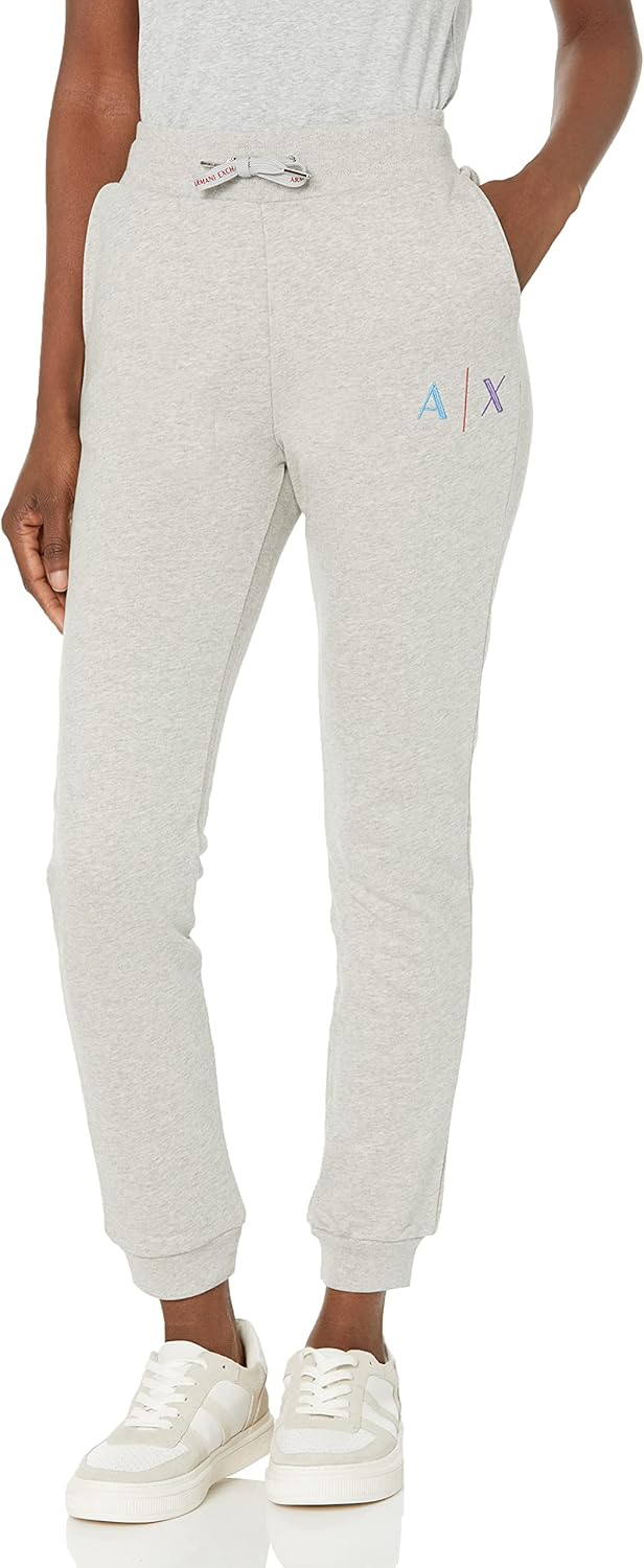 Armani Exchange Women's Multicolor Embroidered Logo Drawstring Jogger Sweatpants
